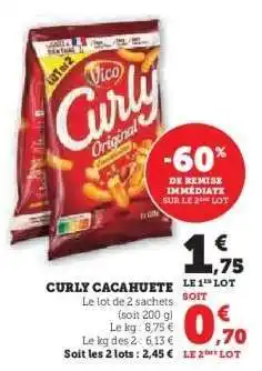 Hyper U Curly cacahuète offre