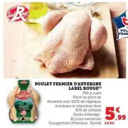 Super U Poulet fermier d'Auvergne Label Rouge offre