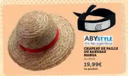 Super U Chapeau de Paille ou Bandeau Manga offre
