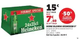 Super U Biere Blonde Heineken 5° offre