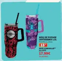 Hyper U Mug de voyage isotherme 1.2L offre