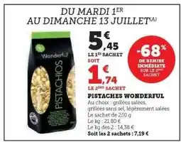 Super U Pistaches Wonderful offre
