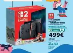 Hyper U PACK CONSOLE SWITCH 2 + MARIO KART WORLD offre