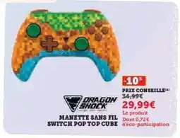 Hyper U MANETTE SANS FIL SWITCH POP TOP CUBE offre