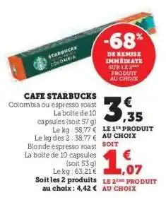 Super U Café Starbucks offre