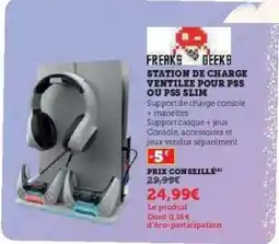 Hyper U STATION DE CHARGE VENTILEE POUR PS5 OU PS5 SLIM offre