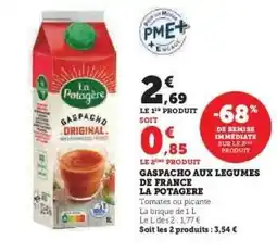 Super U Gaspacho aux légumes de France La Potagère offre