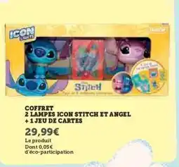 Hyper U Coffret 2 Lampes Icon Stitch et Angel + 1 Jeu de Cartes offre