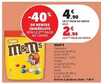 Super U M&M'S offre