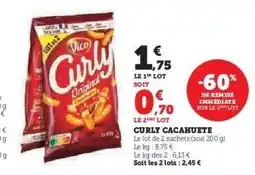 Super U Curly cacahuète offre