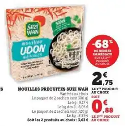 Super U Nouilles Precuites Suzi Wan offre