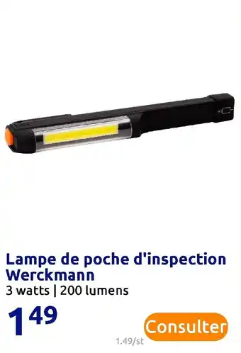 Action Lampe de poche d'inspection werckmann offre