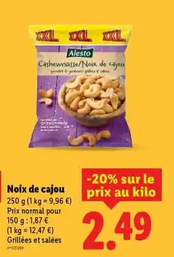 Lidl Noix de cajou offre