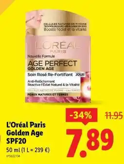 Lidl L'Oréal Paris Golden Age SPF20 offre