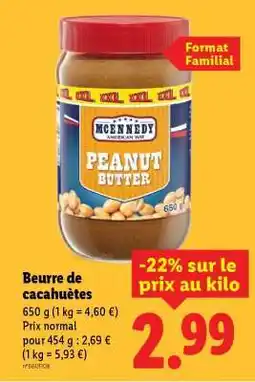 Lidl Beurre de cacahuètes offre