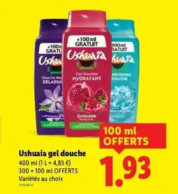 Lidl USHUAIA Gel douche offre
