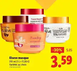 Lidl ELSEVE Masque offre