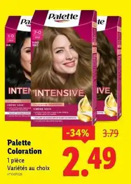 Lidl Palette Coloration offre