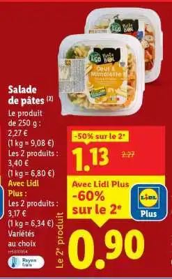 Lidl Salade de pâtes offre