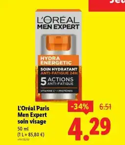 Lidl L'ORÉAL PARIS MEN EXPERT Soin visage offre