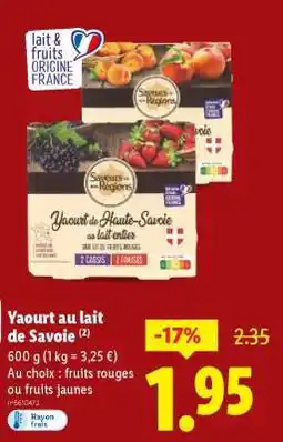 Lidl Yaourt au lait de Savoie offre