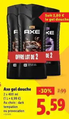 Lidl AXE Gel douche offre