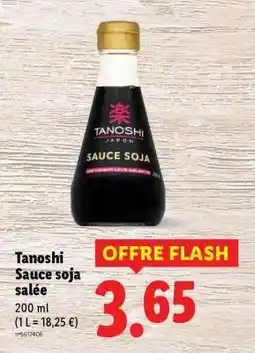 Lidl Tanoshi sauce soja salée offre