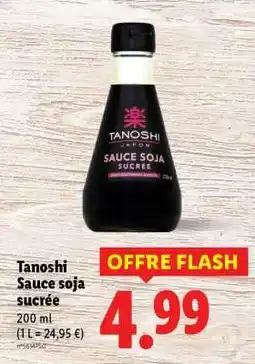 Lidl Tanoshi sauce soja sucrée offre