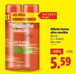 Lidl Gillette fusion ultra sensible offre