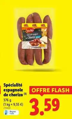 Lidl Spécialité espagnole de chorizo offre