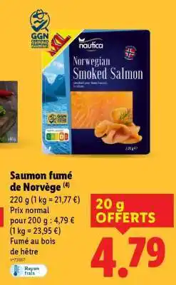 Lidl Saumon Fume De Norvege offre