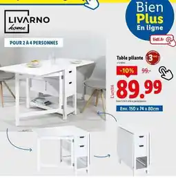 Lidl TABLE PLIANTE offre