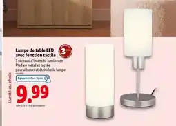 Lidl Lampe de table LED avec fonction tactile offre
