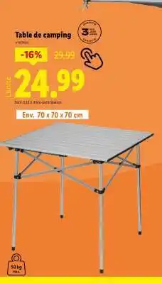 Lidl Table de camping offre