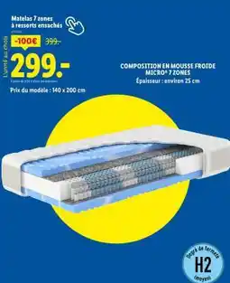Lidl Matelas 7 zones à ressorts ensachés offre