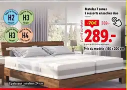Lidl Matelas 7 zones à ressorts ensachés duo offre