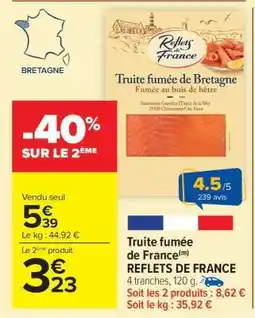 Carrefour Market Truite fumée de France REFLETS DE FRANCE offre