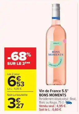 Carrefour Market Vin de France 5.5° BONS MOMENTS offre