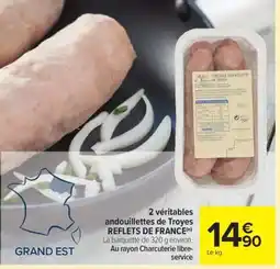 Carrefour Market 2 véritables andouillettes de Troyes REFLETS DE FRANCE offre
