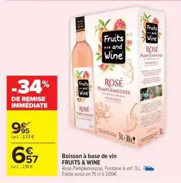 Carrefour Market Boisson à base de vin FRUITS & WINE offre