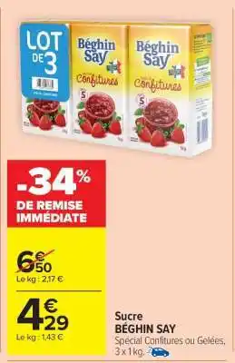 Carrefour Market Sucre BÉGHIN SAY offre