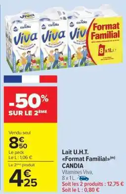 Carrefour Market Lait U.H.T. Format Familial offre