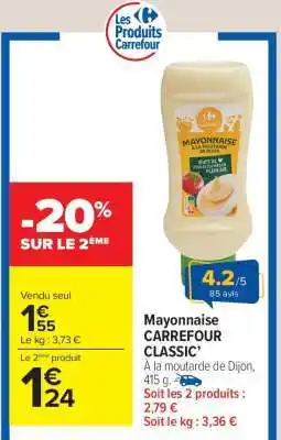 Carrefour Market Mayonnaise CARREFOUR CLASSIC' offre