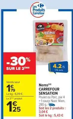 Carrefour Market Nems CARREFOUR SENSATION offre