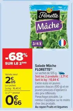Carrefour Market Salade mâche FLORETTE offre