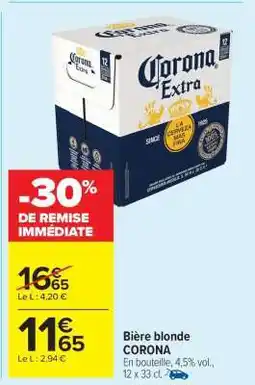 Carrefour Market BIÈRE BLONDE “CORONA” offre
