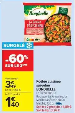 Carrefour Market Poêlée cuisinée surgelée BONDUELLE offre