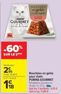 Carrefour Market Bouchées en gelée pour chats PURINA GOURMET offre