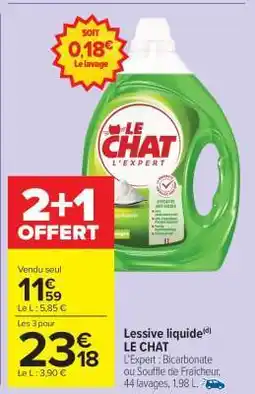 Carrefour Market LESSIVE LIQUIDE LE CHAT offre