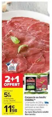 Carrefour Market Carpaccio Au Basilic Charal offre